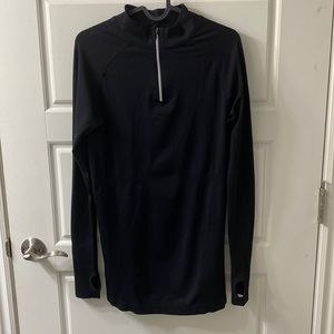 ZYIA Active black long sleeved longer length 1/4 zip top size Medium EUC